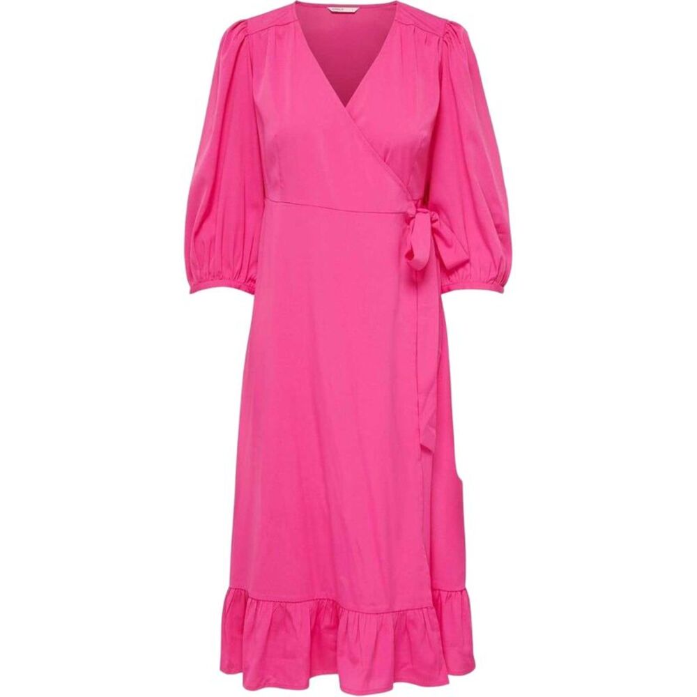 Only Womens/Ladies Olivia Wrap Dress / Fuchsia Purple